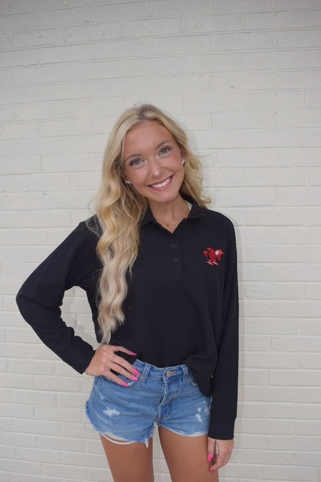 Women's Adidas Beyond Long Sleeve Loose Polo