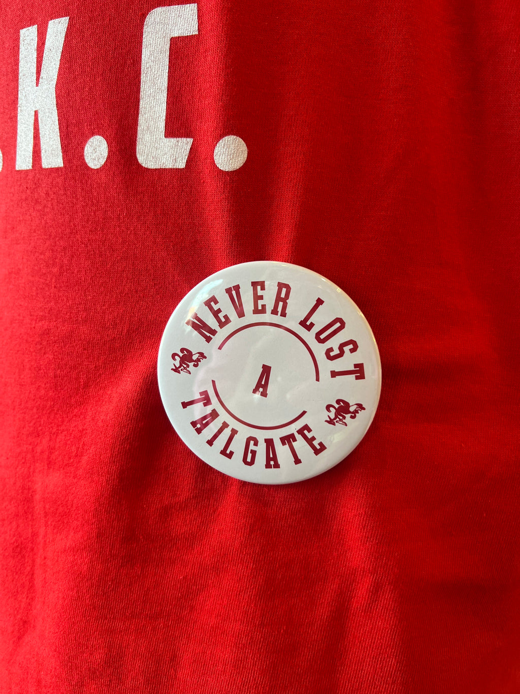 "Never Lost a Tailgate" Spirit Button