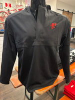 Long sleeve hooded quarter zip windbreaker