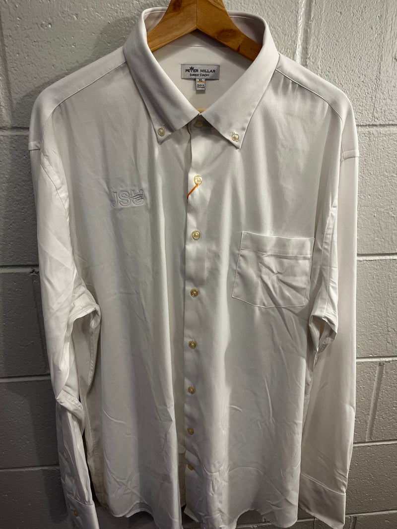 Peter Milar Long-Sleeve White Button Up