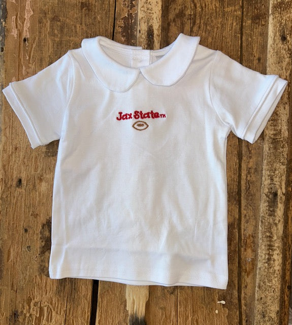 Little Cocky: Boys White Jax State Football Shirt