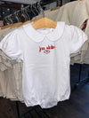Little Cocky: Girls White Jax State Football Onesie