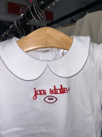 Little Cocky: Girls White Jax State Football Onesie